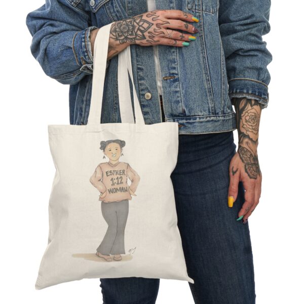 “Esther 1:12 Woman” Tote Bag - Image 3