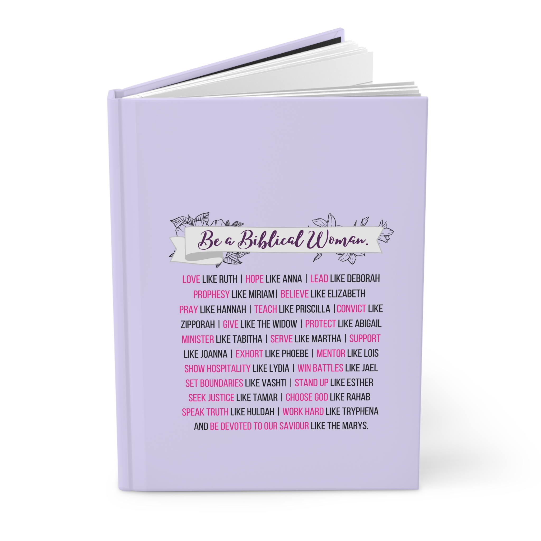“Be A Biblical Woman” Purple Hardcover Journal