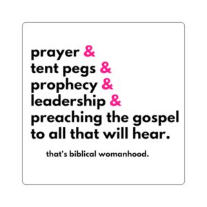 “Prayer and Tent Pegs” Square Stickers