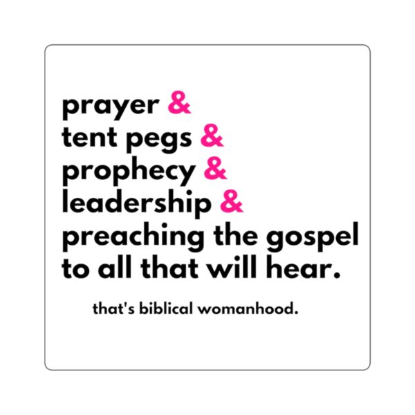 “Prayer and Tent Pegs” Square Stickers