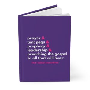 “Prayer and Tent Pegs” Purple Hardcover Journal