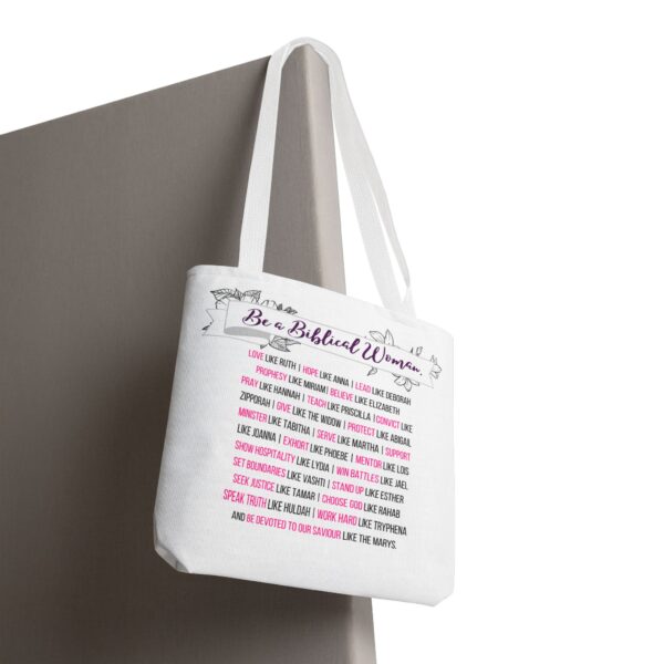 “Be A Biblical Woman” Tote Bag - Image 4
