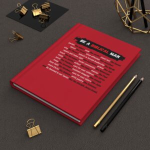 “Be A Biblical Man” Red Hardcover Journal