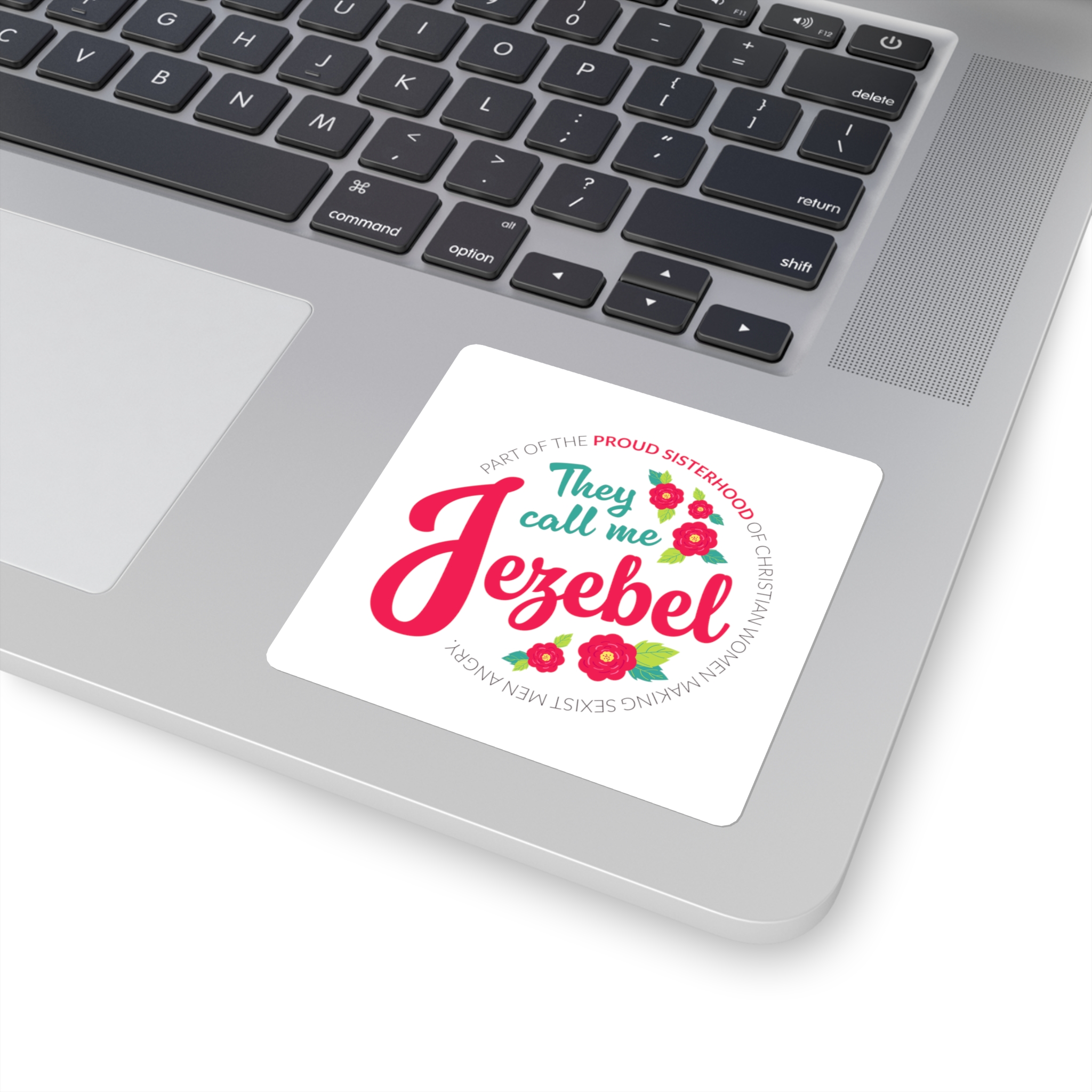 “They Call Me Jezebel” Square Stickers - Image 2