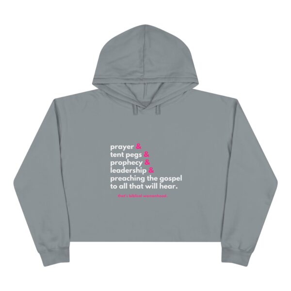 “Prayer & Tent Pegs” Cropped Hoodie - Image 2