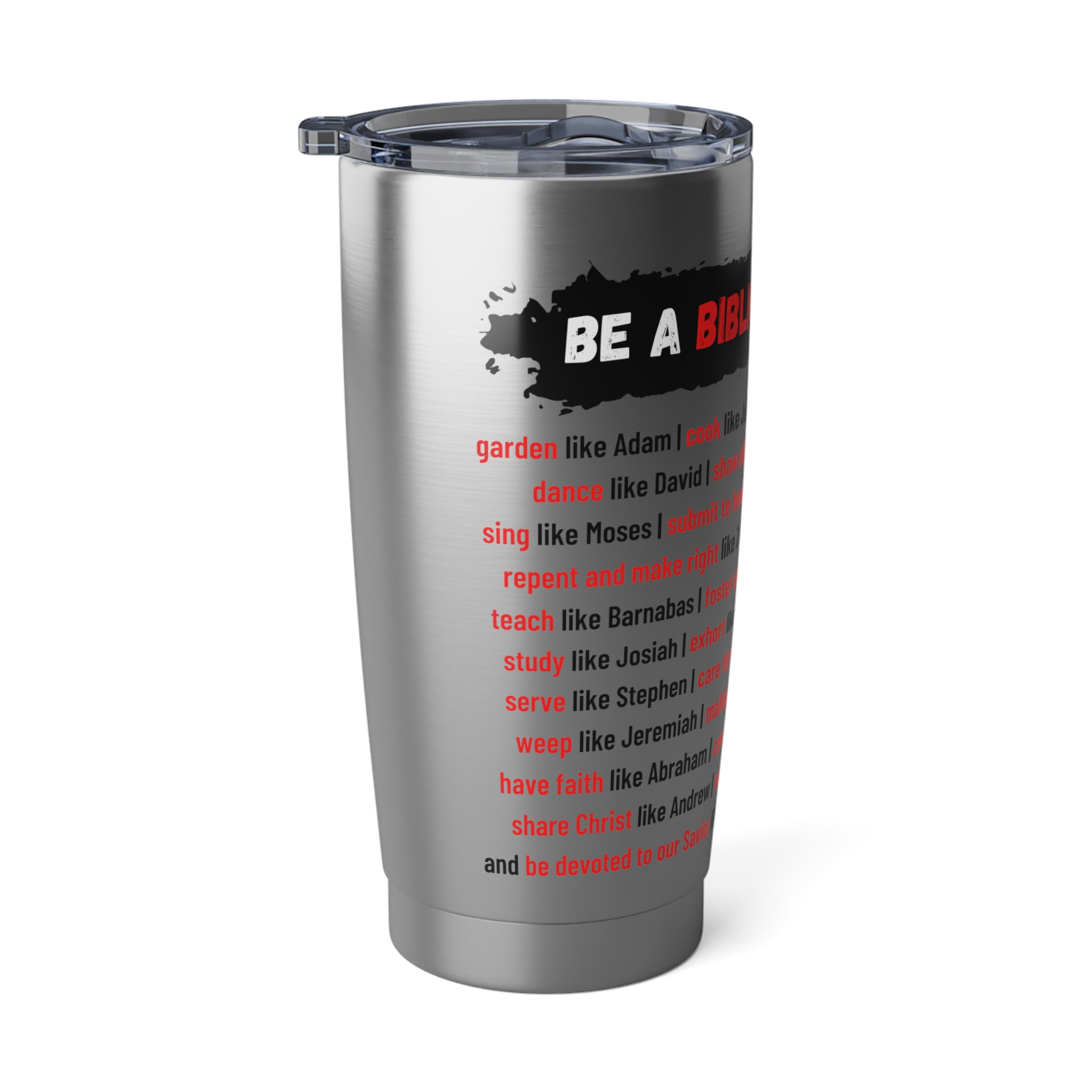 "Be a Biblical Man" 20oz Insulated Travel Mug - Image 3