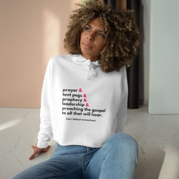 “Prayer & Tent Pegs” Cropped Hoodie - Image 4