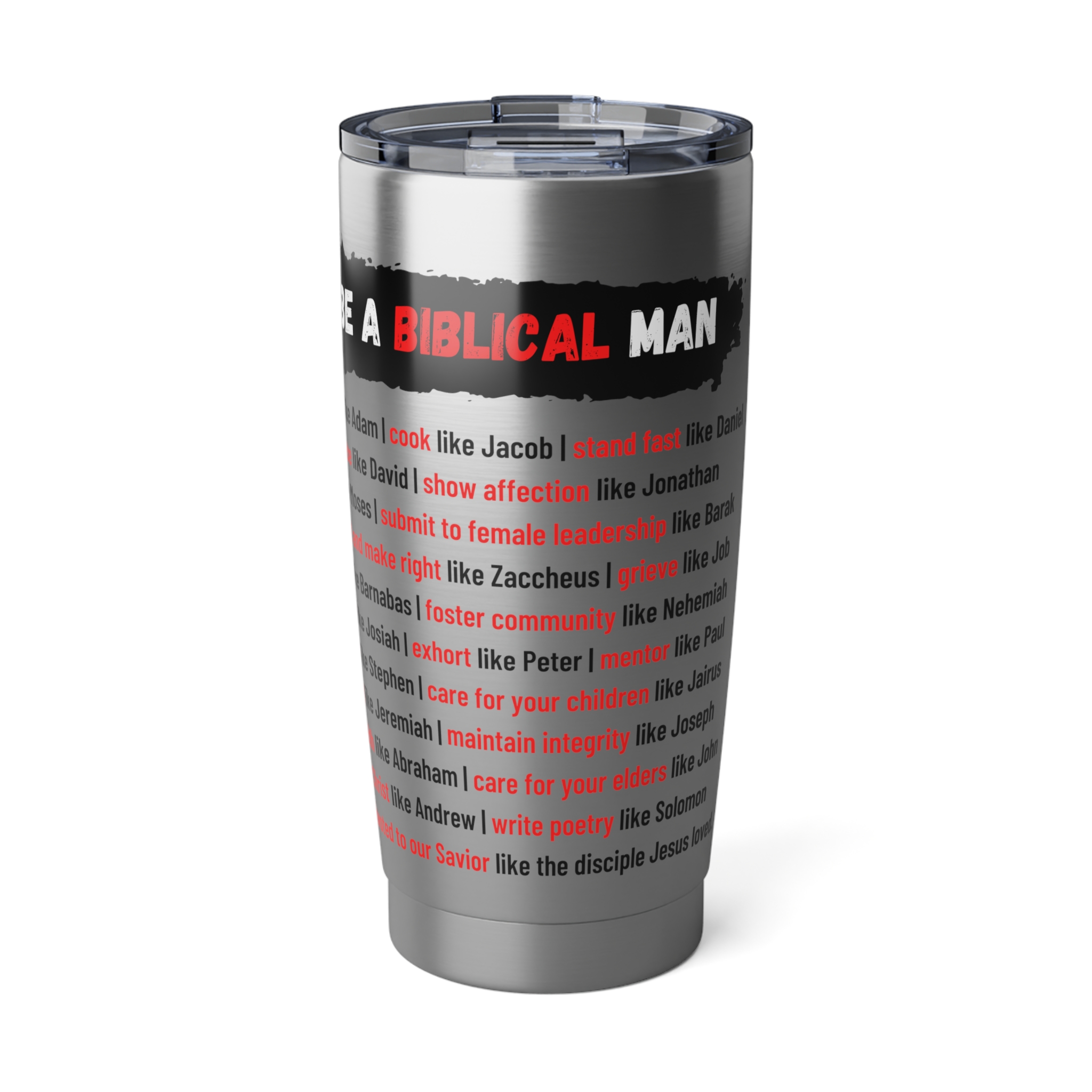 "Be a Biblical Man" 20oz Insulated Travel Mug